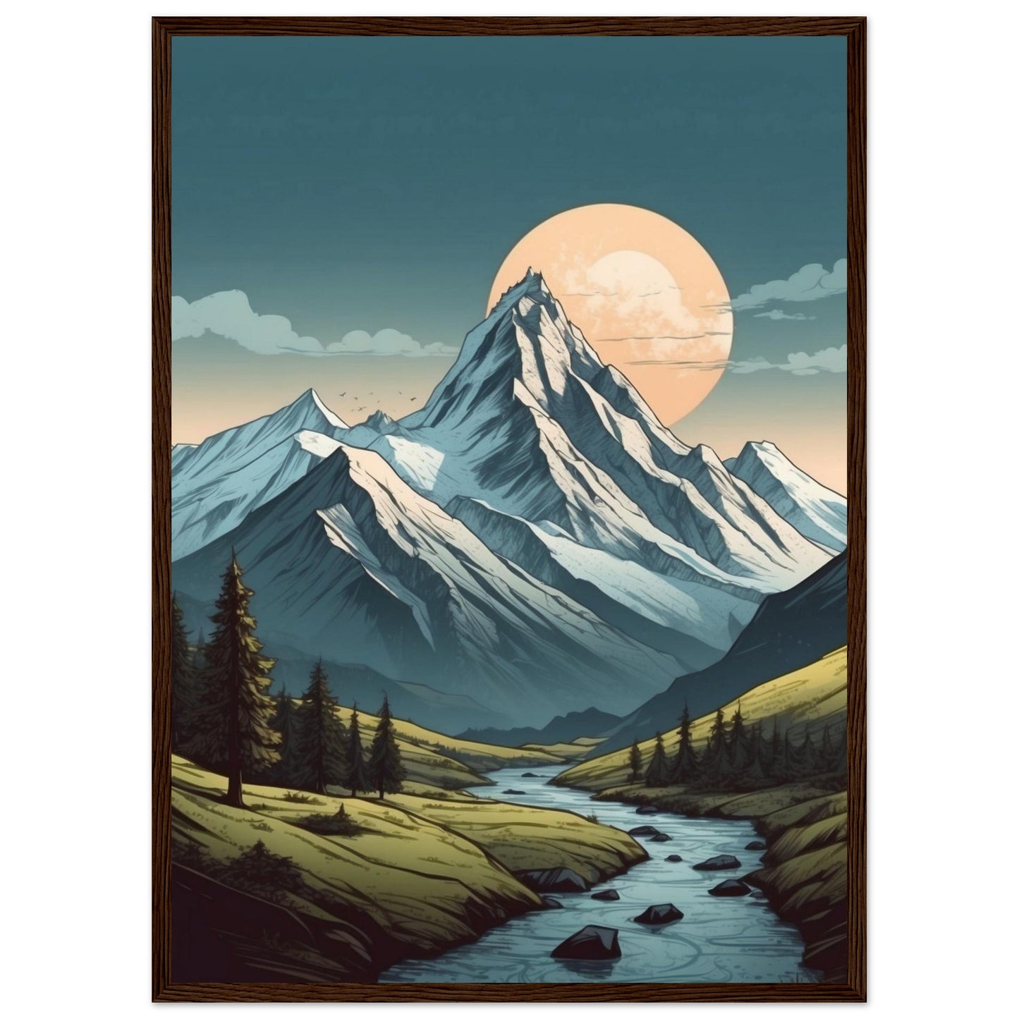 Premium Matte Paper Wooden Framed Poster