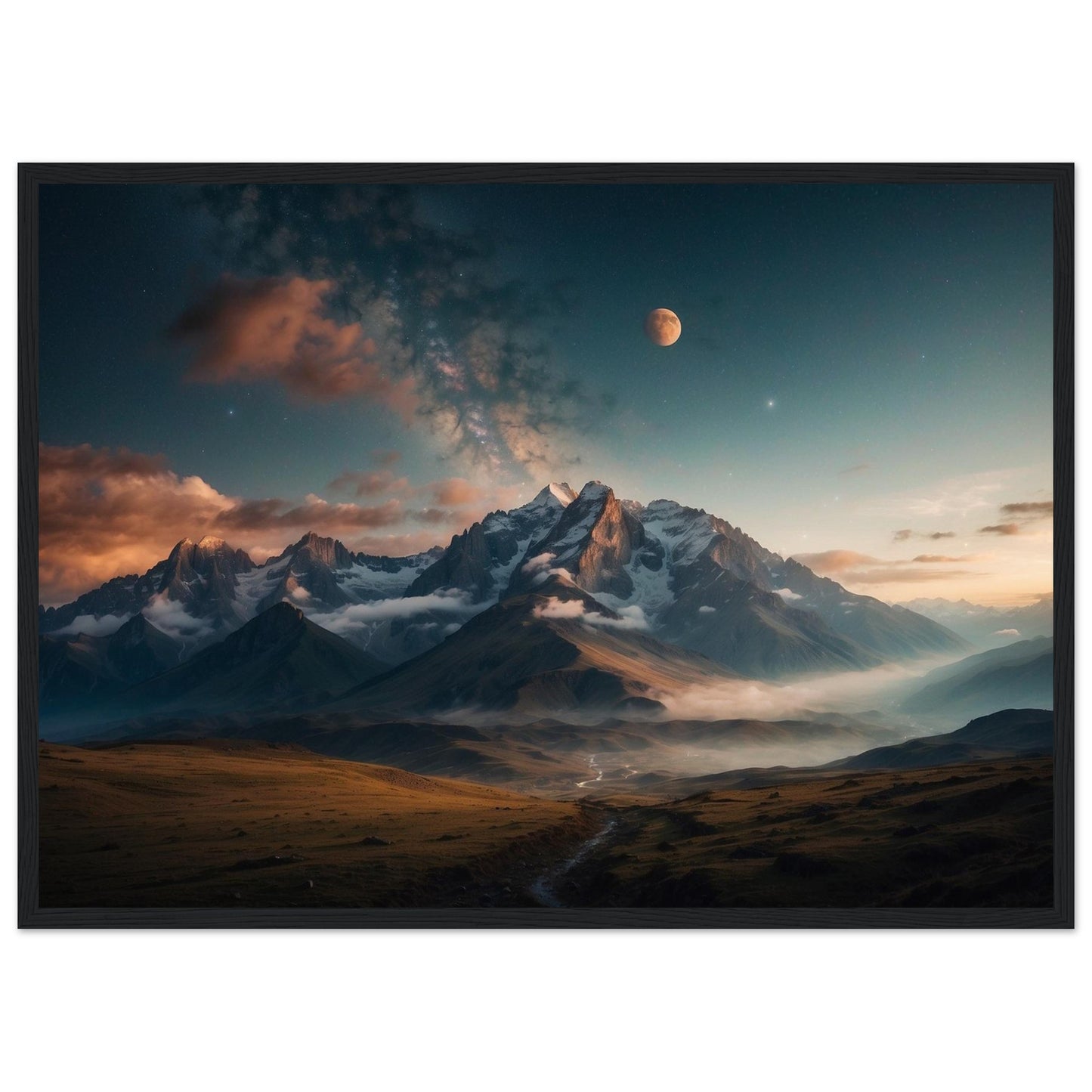 Premium Matte Paper Wooden Framed Poster