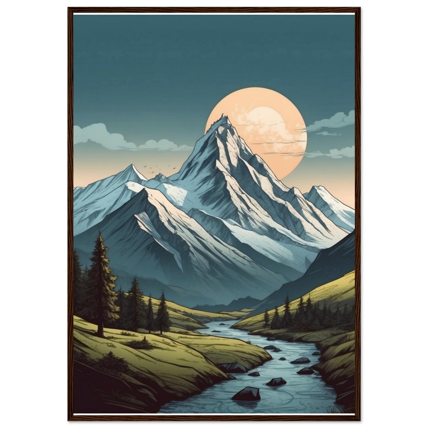 Premium Matte Paper Wooden Framed Poster