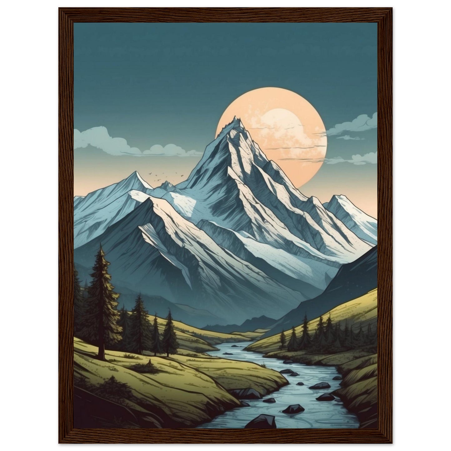 Premium Matte Paper Wooden Framed Poster