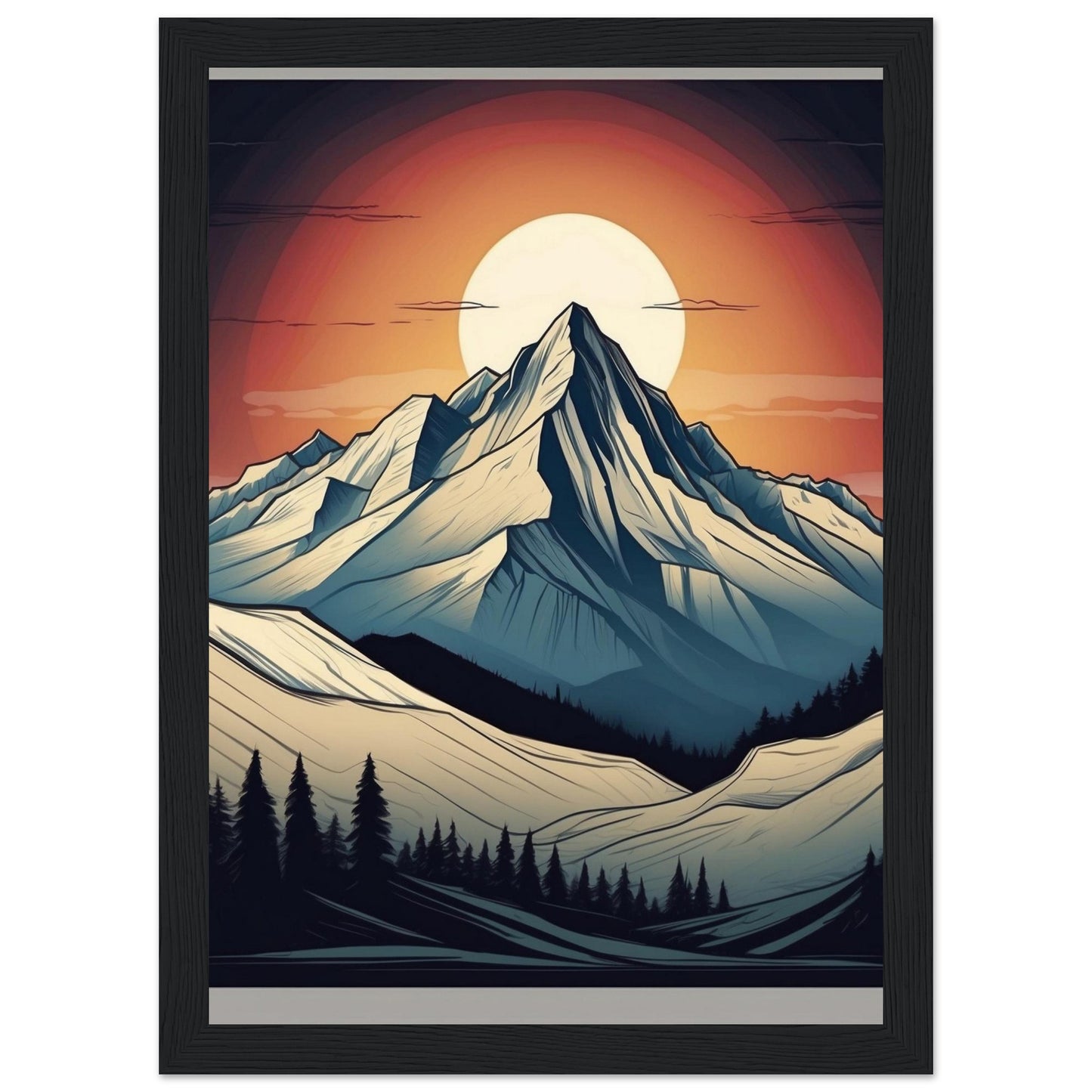 Premium Matte Paper Wooden Framed Poster