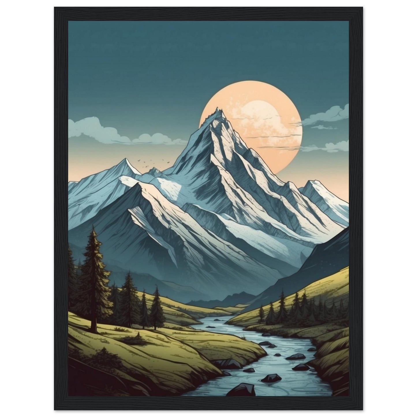 Premium Matte Paper Wooden Framed Poster