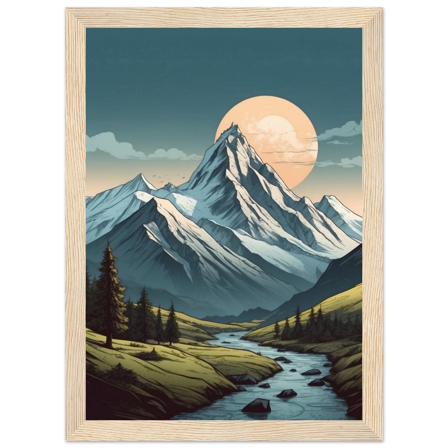 Premium Matte Paper Wooden Framed Poster