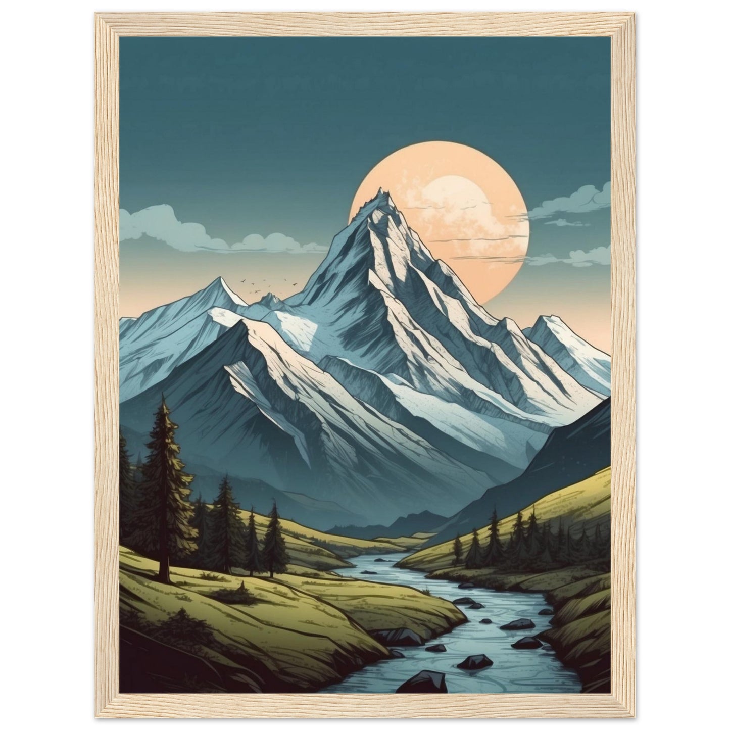Premium Matte Paper Wooden Framed Poster
