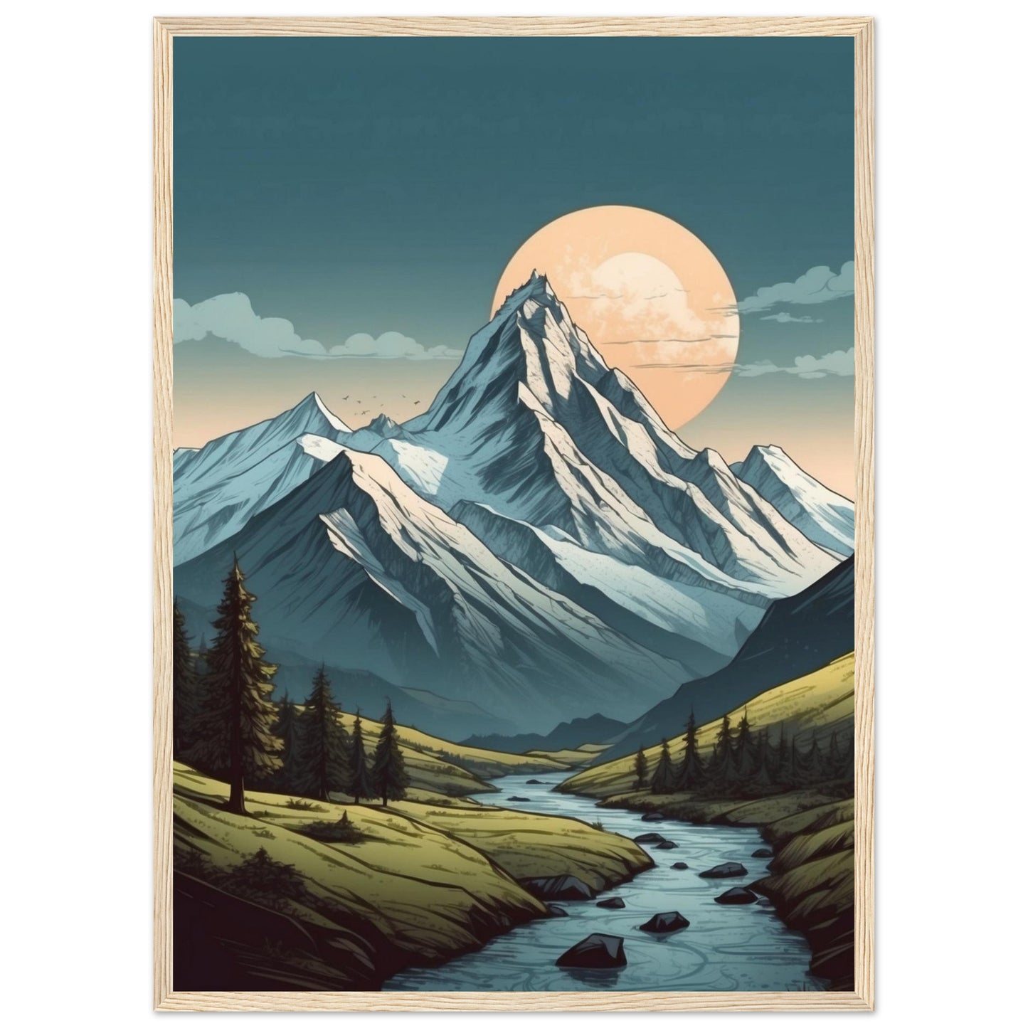 Premium Matte Paper Wooden Framed Poster