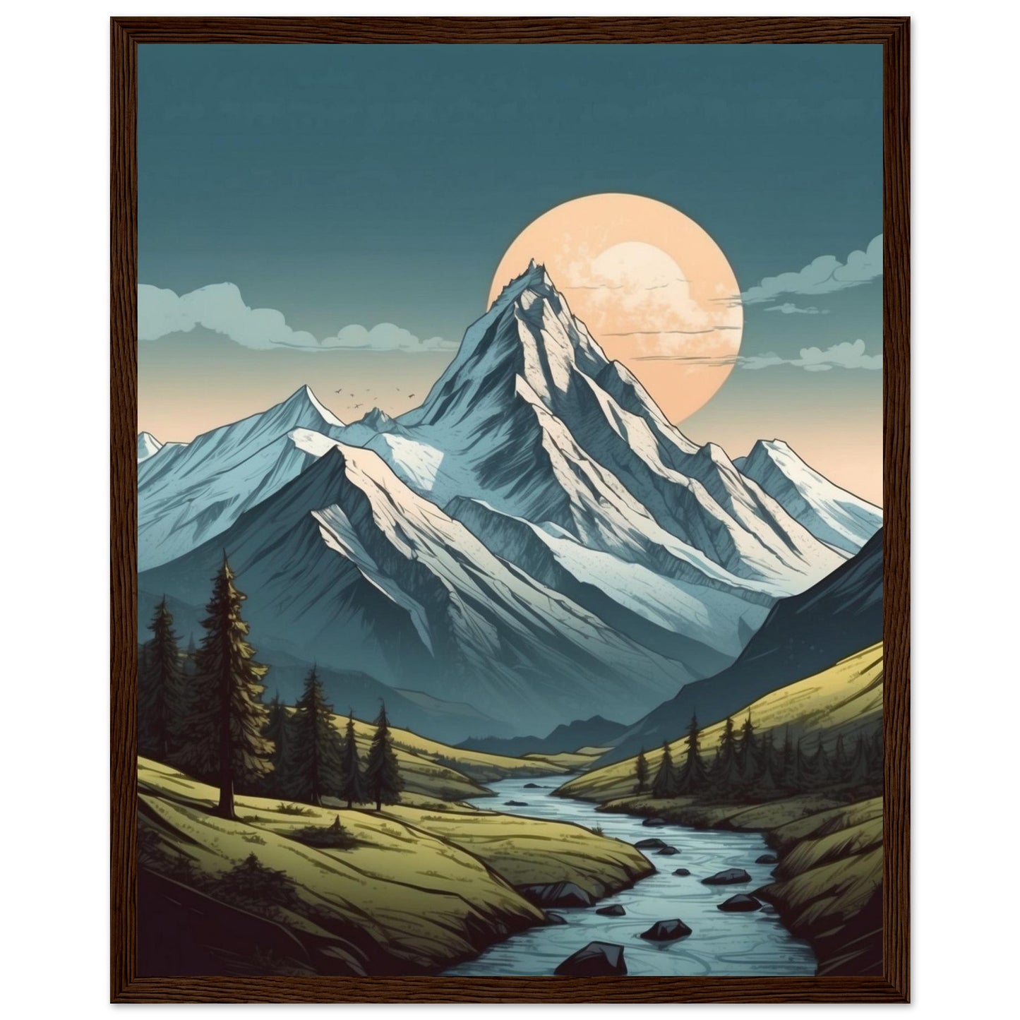 Premium Matte Paper Wooden Framed Poster