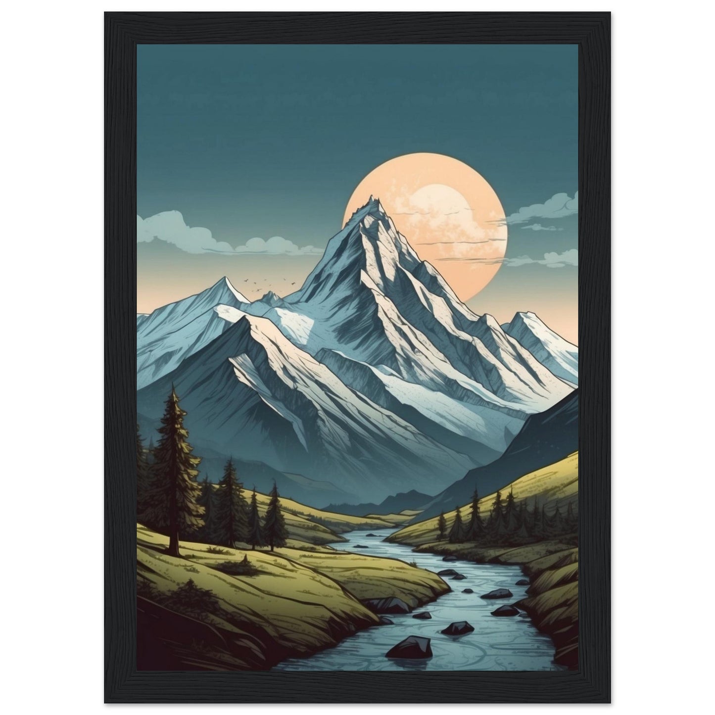 Premium Matte Paper Wooden Framed Poster