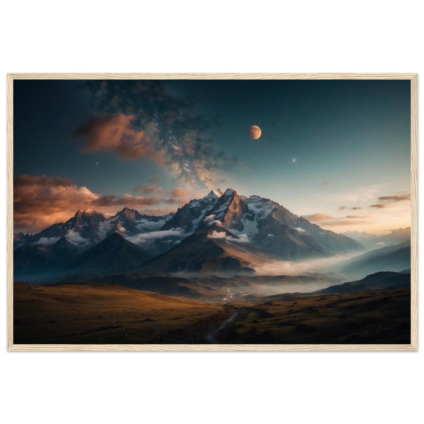 Premium Matte Paper Wooden Framed Poster
