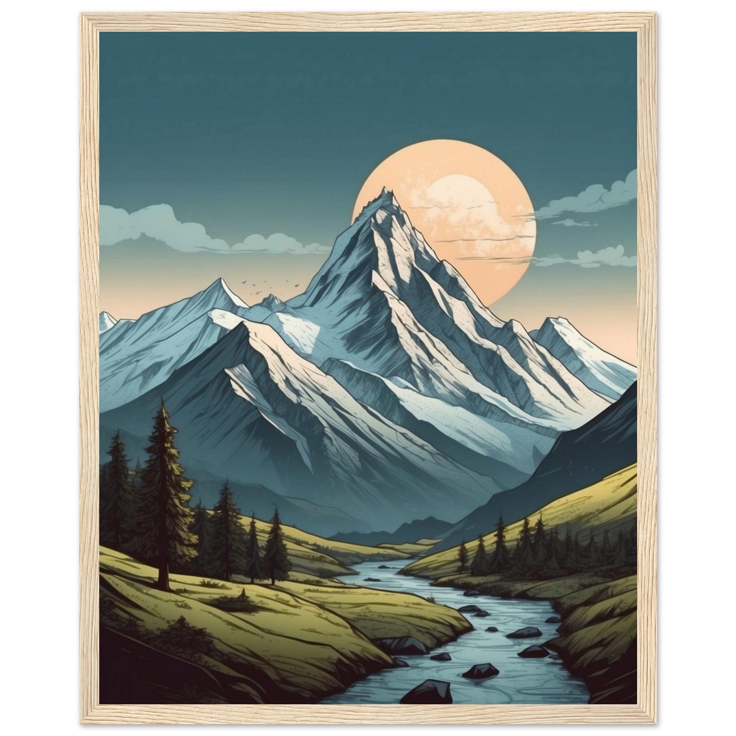 Premium Matte Paper Wooden Framed Poster