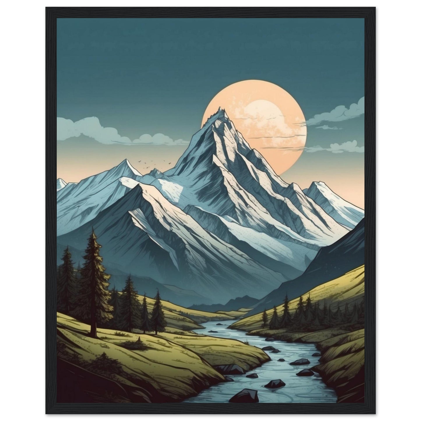 Premium Matte Paper Wooden Framed Poster